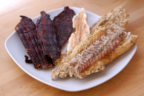 dried fish and meat