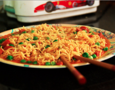 cooked noodles